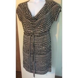 The Loft Petite Cowl Neck, Tie Waist Dress